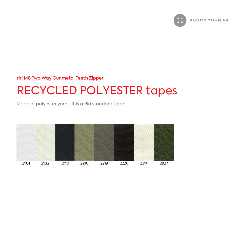 M8 Two Way Gunmetal Teeth Metal Zipper