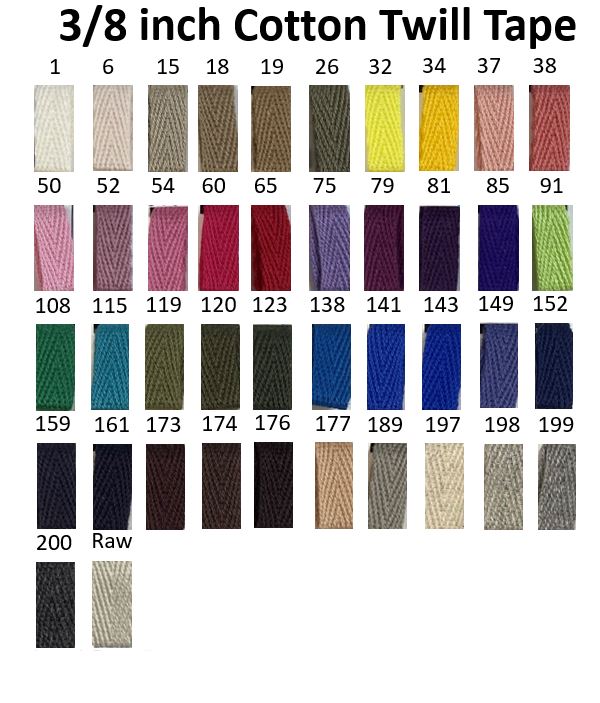 3/8 Inch Cotton Herringbone Twill Tape