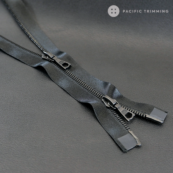 M6 One Way Satin Tape Black Teeth Zipper