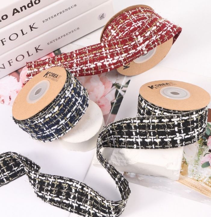 Two-Tone Gold Woven Ribbon