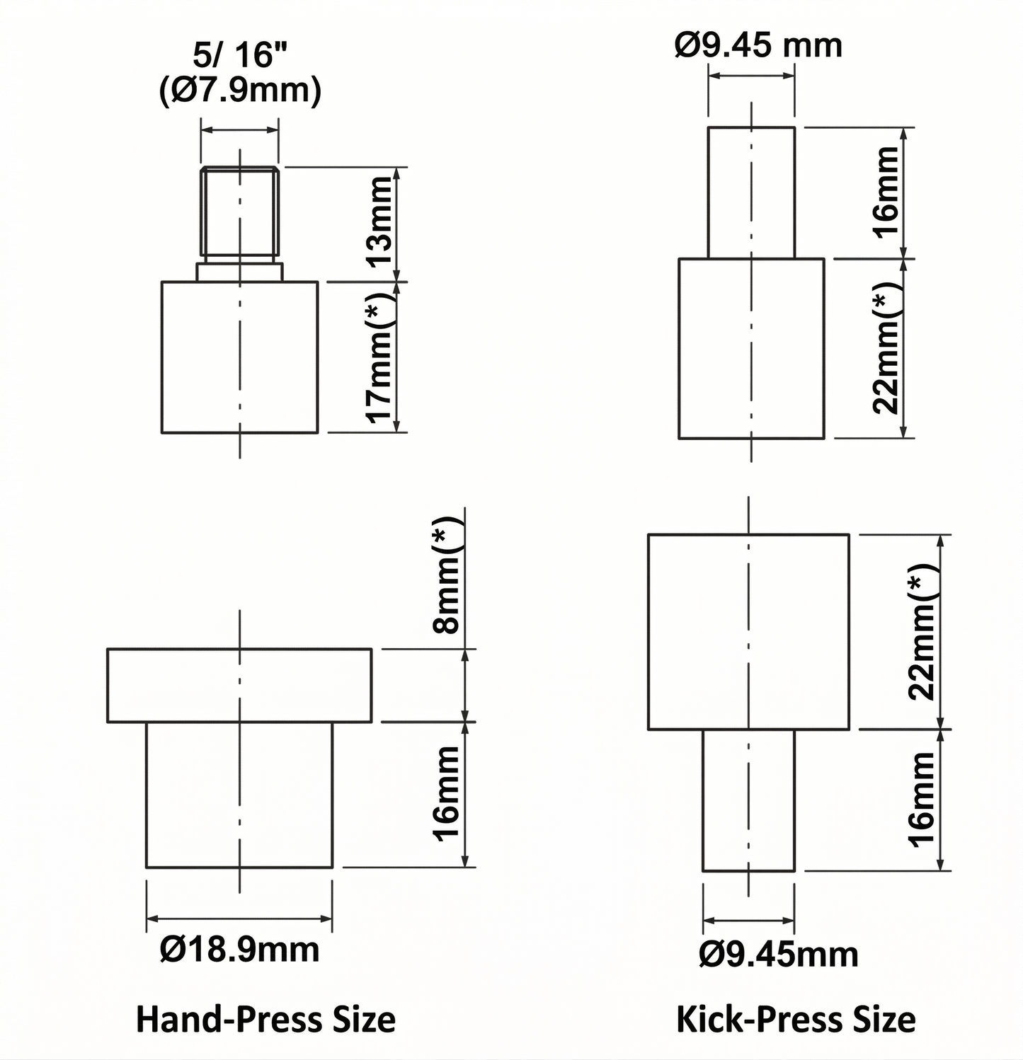 Cobrax Die-sets (for Hand-press Machine & Kick-press Machine)