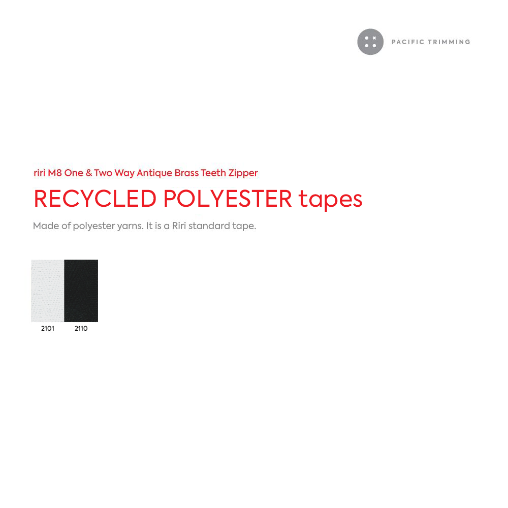 M8 Two Way Antique Brass Teeth Metal Zipper