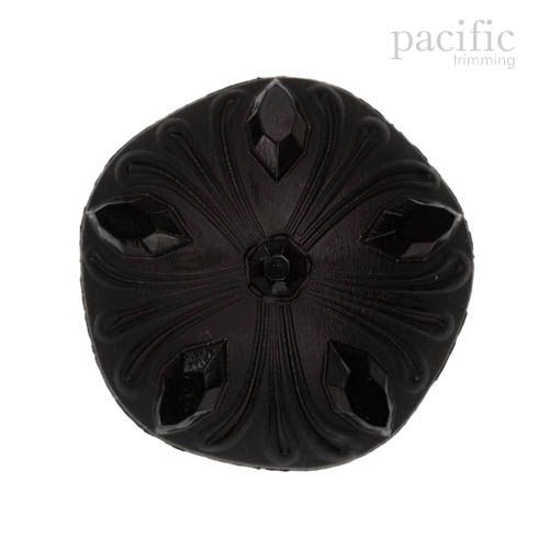 Pentagon Shape Black Nylon Shank Decorative Button