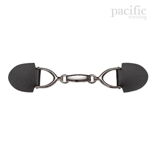 6.5 Inch Leather Closure Black/Gunmetal