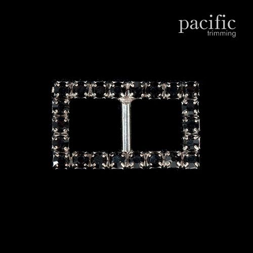 9mm Mini Rhinestone Slider Black