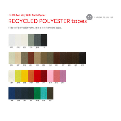 M6 Two Way Gold Teeth Metal Zipper