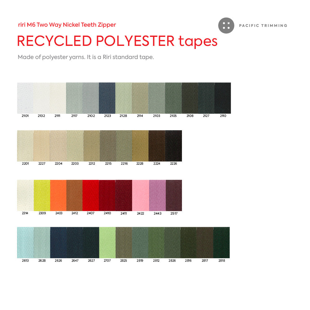 M6 Two Way Nickel Teeth Metal Zipper