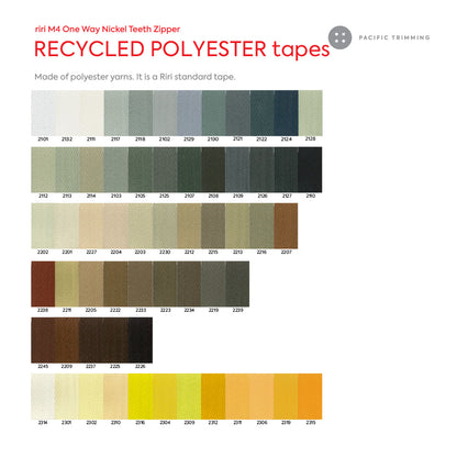 M4 One Way Nickel Teeth Metal Zipper