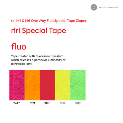 M6 One Way Fluo Special Tape Zipper