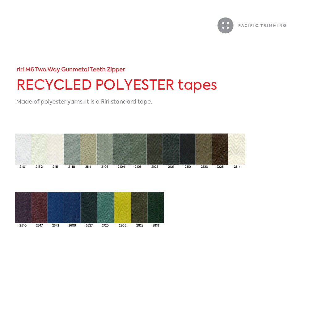 M6 Two Way Gunmetal Teeth Metal Zipper