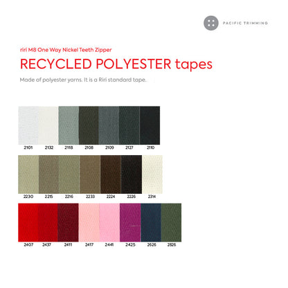 M8 One Way Nickel Teeth Metal Zipper