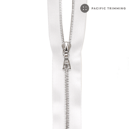 M6 One Way Satin Tape Nickel Teeth Zipper