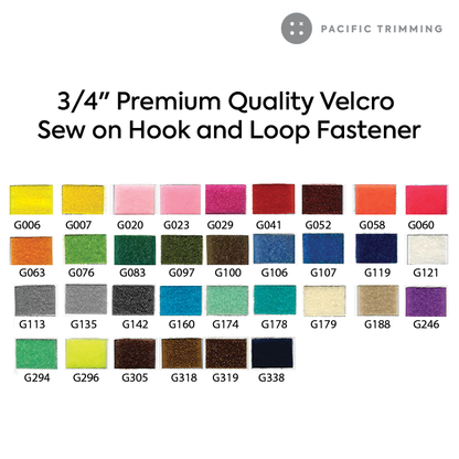 Premium Quality Velcro Sew on Hook and Loop Fastener Tape Multiple Colors