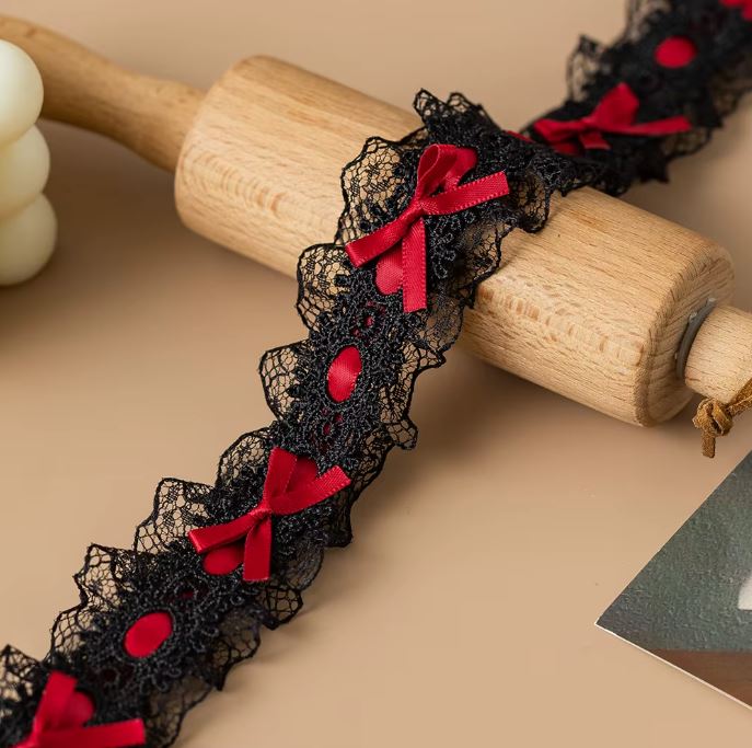 4cm Colorful Embroidered Lace Ribbon