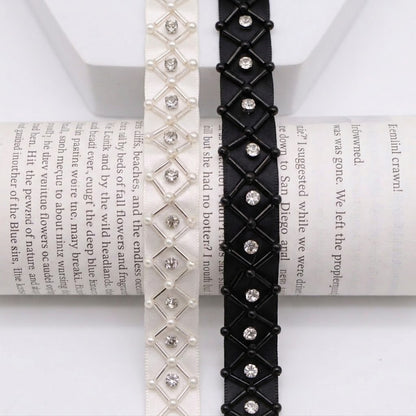 Beaded Rhinestone Lace Trim for Bridal & Couture
