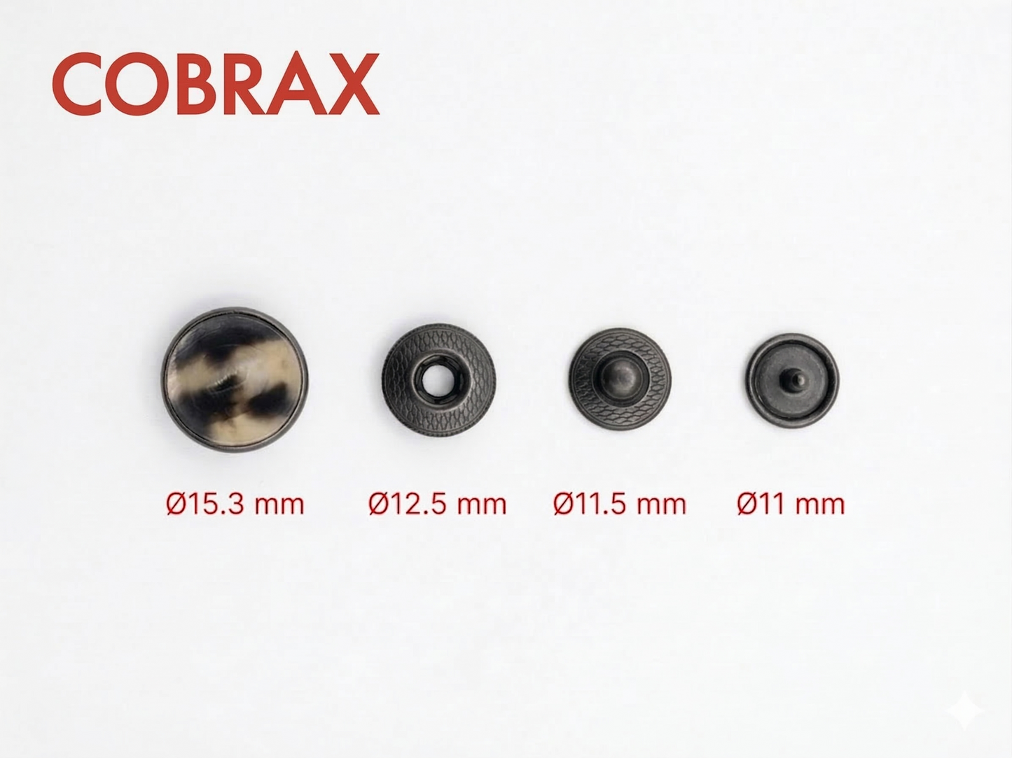 Cobrax "F" Series Snap Fastener Button