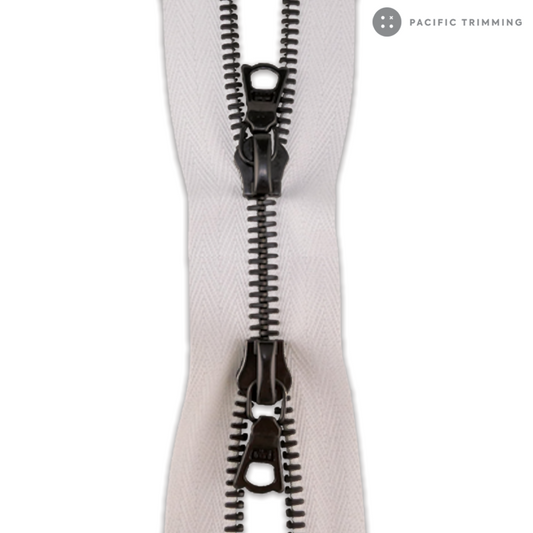 M4 Two Way Gunmetal Teeth Metal Zipper