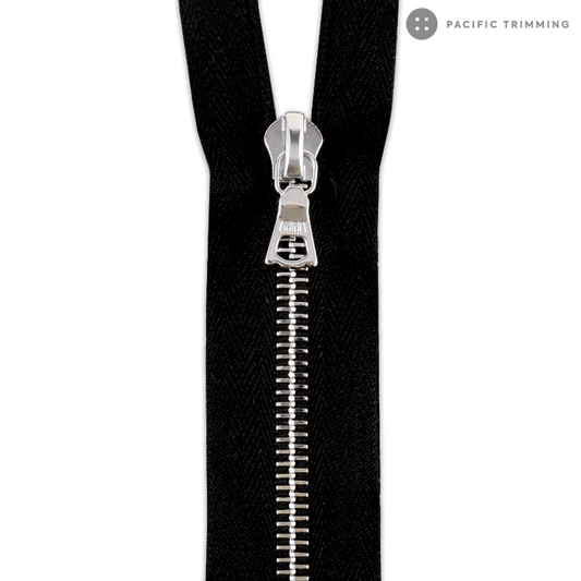 M6 One Way Nickel Teeth Metal Zipper