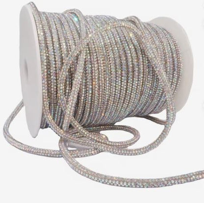 4mm Flexible Rhinestone Cotton Cord