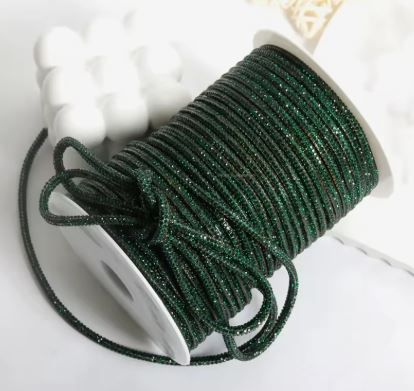 4mm Flexible Rhinestone Cotton Cord
