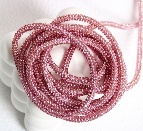 4mm Flexible Rhinestone Cotton Cord