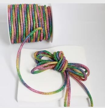 4mm Flexible Rhinestone Cotton Cord