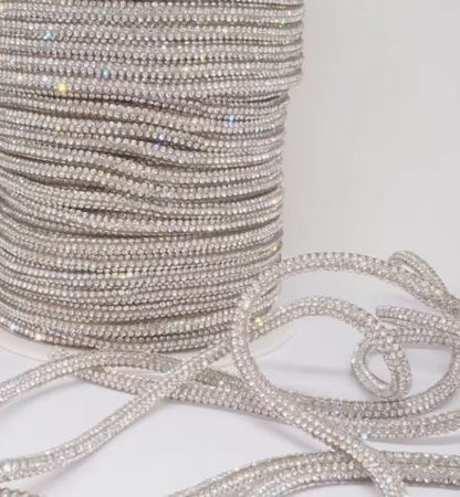 4mm Flexible Rhinestone Cotton Cord