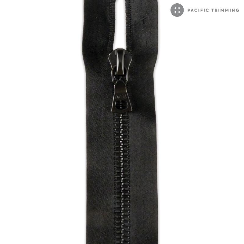 M6 One Way Satin Tape Black Teeth Zipper