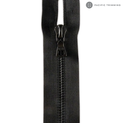 M6 One Way Satin Tape Black Teeth Zipper