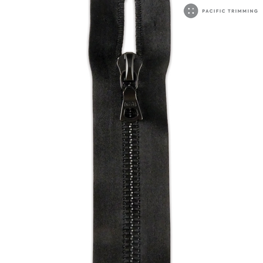 M6 One Way Satin Tape Black Teeth Zipper