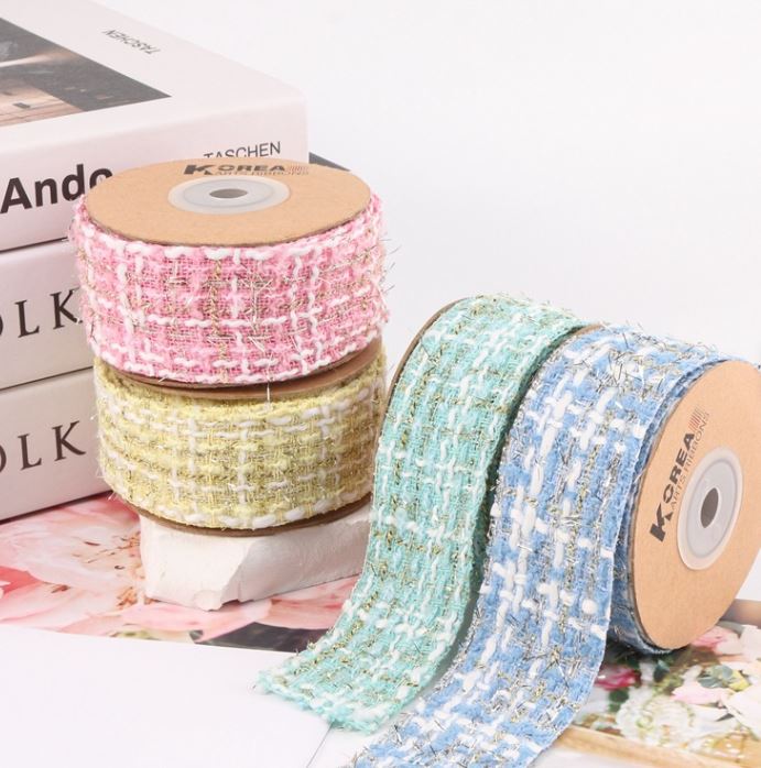 Two-Tone Gold Woven Ribbon