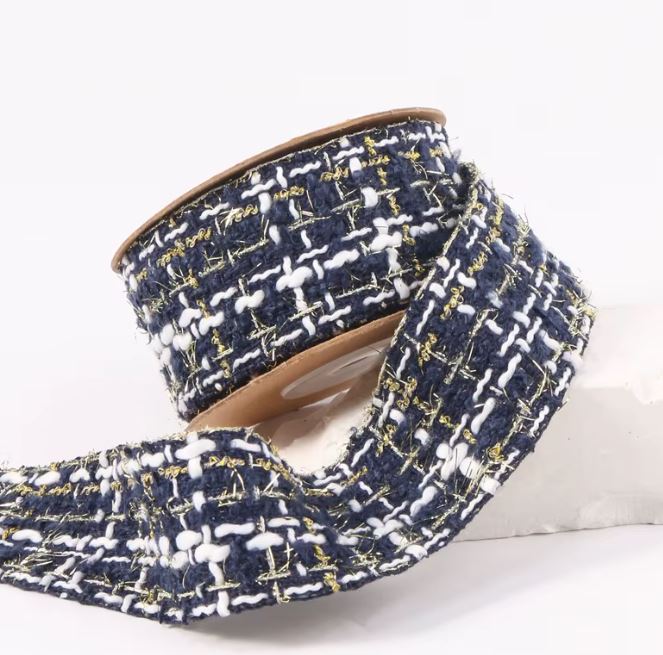 Two-Tone Gold Woven Ribbon