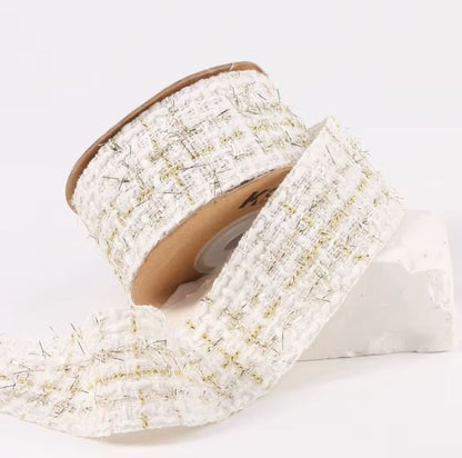 Two-Tone Gold Woven Ribbon