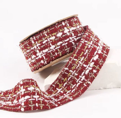Two-Tone Gold Woven Ribbon