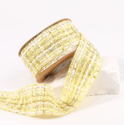 Two-Tone Gold Woven Ribbon