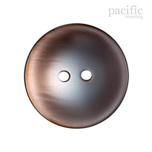 Round 2 Hole Polyester Faux Pearl Button 120361PL Brown