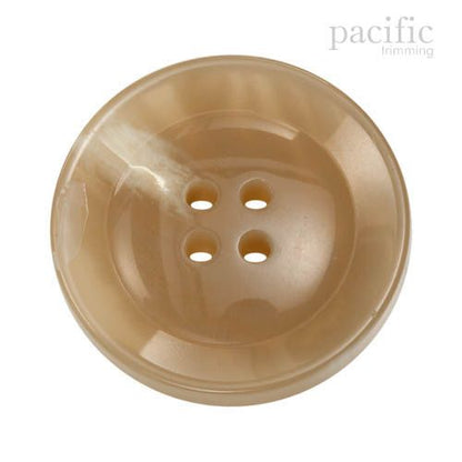 Marble Concave 4 Hole Polyester Jacket Coat Button Beige