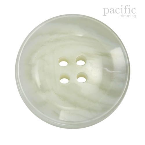 Marble Concave 4 Hole Polyester Jacket Coat Button Ivory