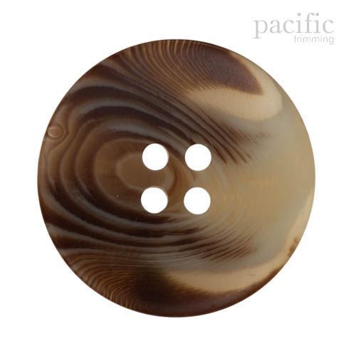 Marble 4 Hole Polyester Shirt Jacket Coat Button 120853BA Dark Brown