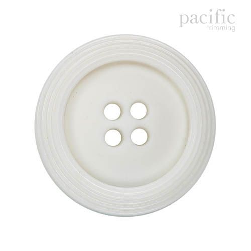Round 4 Hole Nylon Button 125008BA White