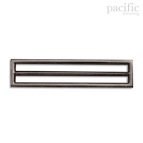 2 Inch by 0.5 Inch Rectangle Slider Gunmetal