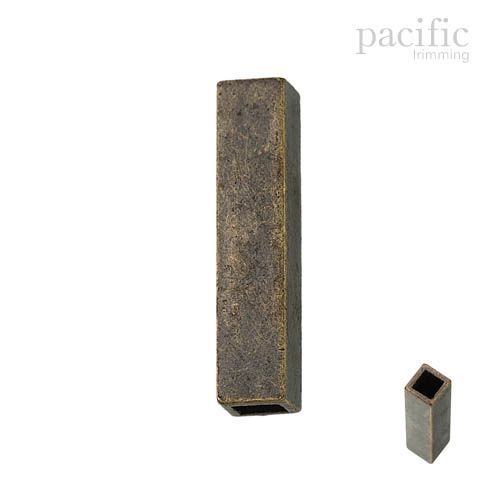 4mm Metal Bar Cord End Antique Brass