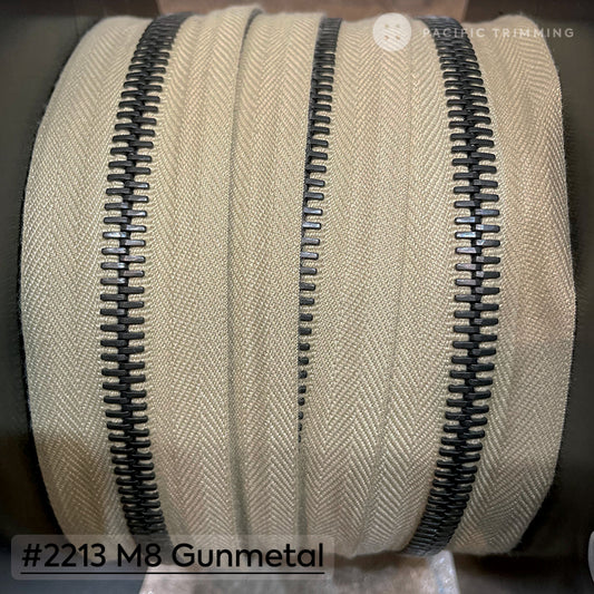 *Stock Clearance Sale* riri Zipper Continuous Chain M8 #2213 Tape with Gunmetal Teeth