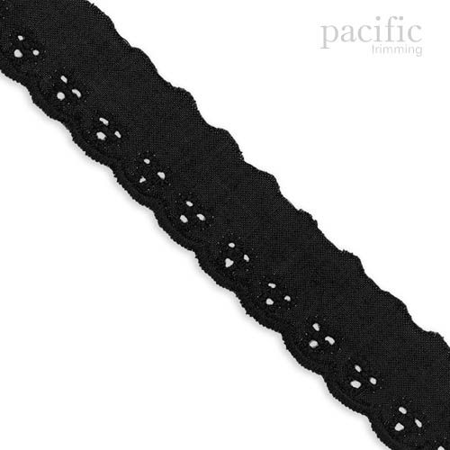 1 Inch Cotton Lace Trim Black
