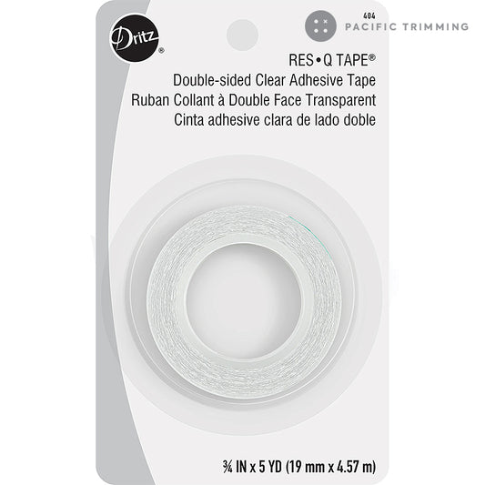 Dritz RES-Q-TAPE, DOUBLE-SIDED ADHESIVE TAPE, CLEAR, 5 YD