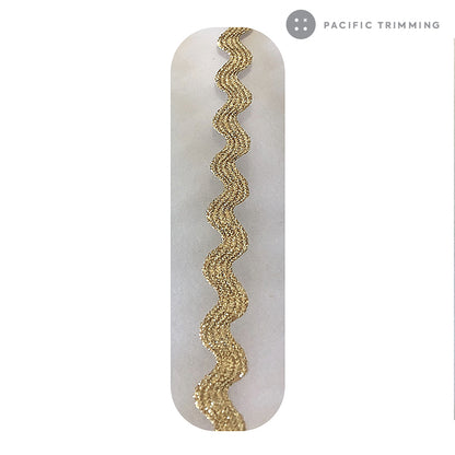Metallic Ric Rac Rick Rack Trim Multiple Colors and Sizes