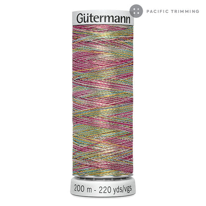 Gutermann Dekor Metallic Embroidery Thread 200M 29 Colors