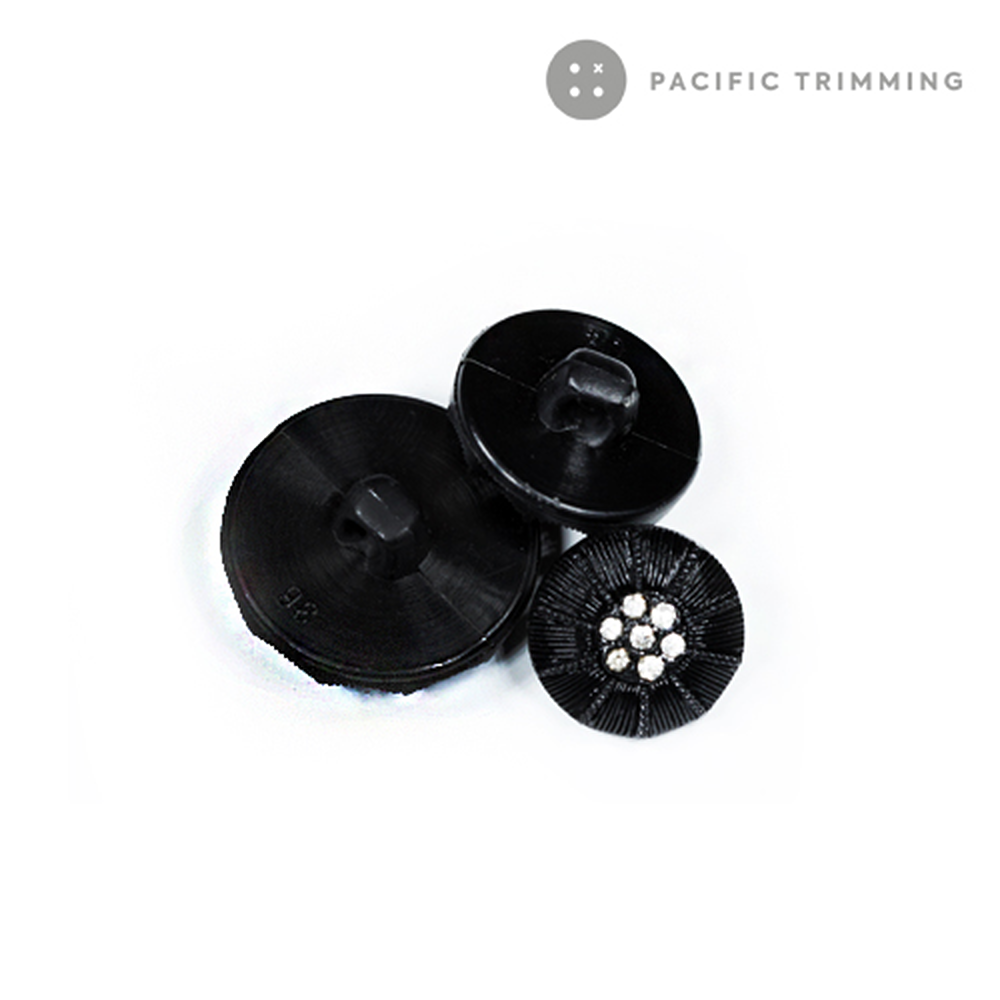 Nylon Rhinestone Button BU190785