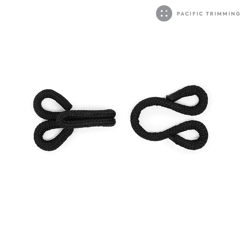 Dritz Covered Hooks & Eyes Black