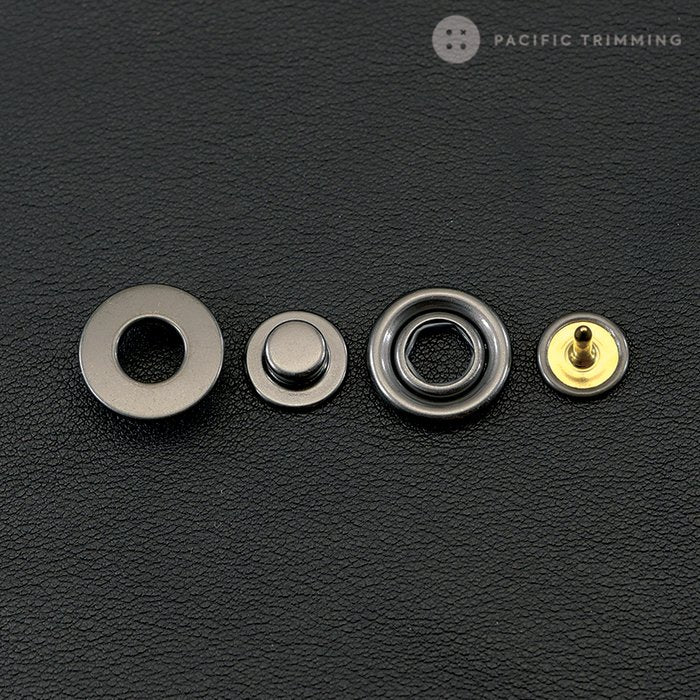 Cobrax Galaxy Snap Fastener Button Gunmetal